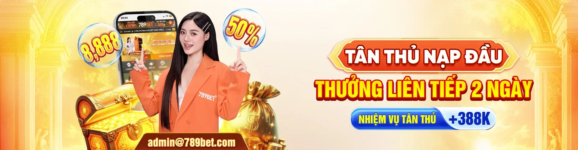 789b43 Tân thủ nạp đầu nhận thưởng liên tiếp